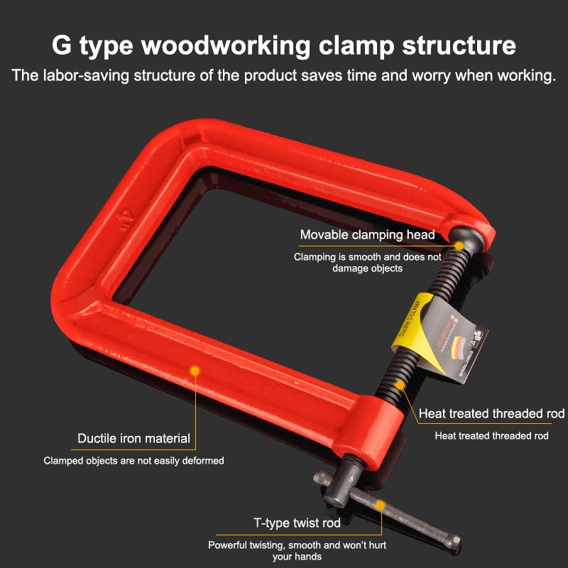 Woodworking Clamp - G Kelepçesi Derin Erişimli C Kelepçesi