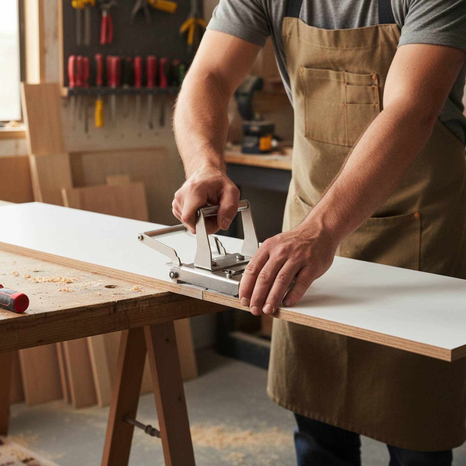 Woodworking Carpenter - Manuel Kenar Bant Kesici Kullanımı Kolay