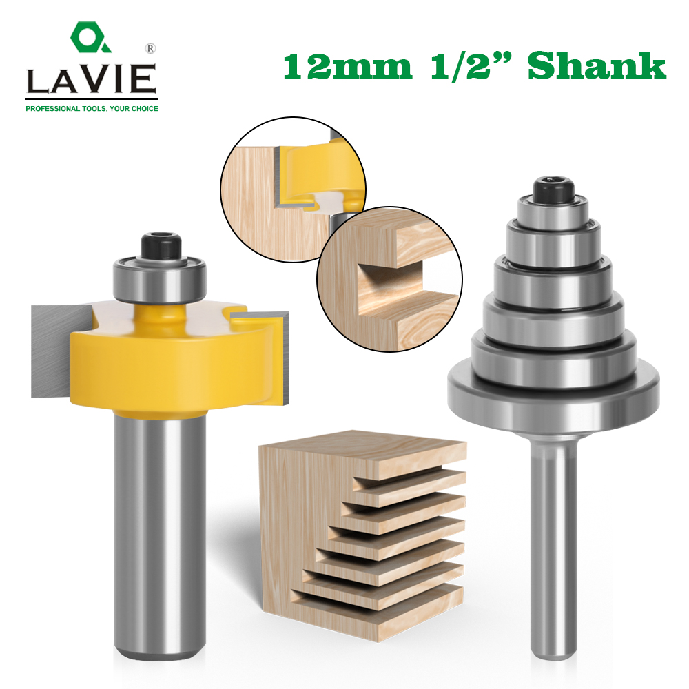 Woodworking Rabbet - 2 adet 12mm 1/2 Shank Rabbet