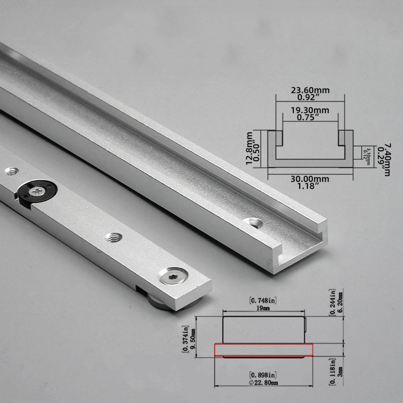 Woodworking Jigsaw - 2 Parça T-Track ve Gönye Rayı