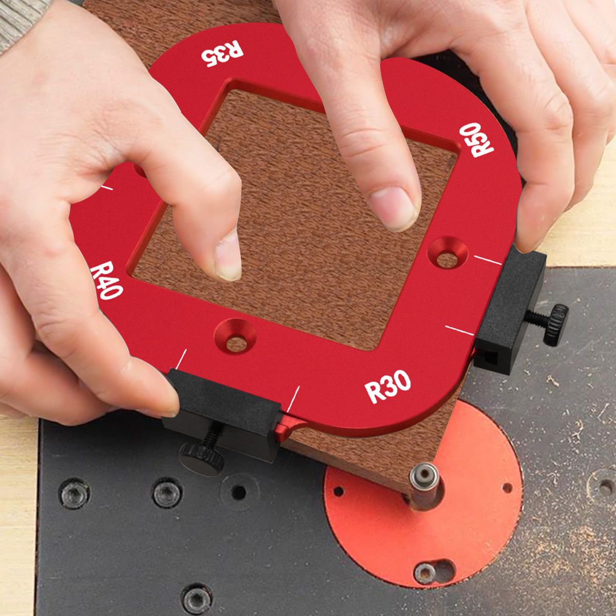 Woodworking Z Clips - Alüminyum Yuvarlak Köşe Radyüs Şablon Seti,