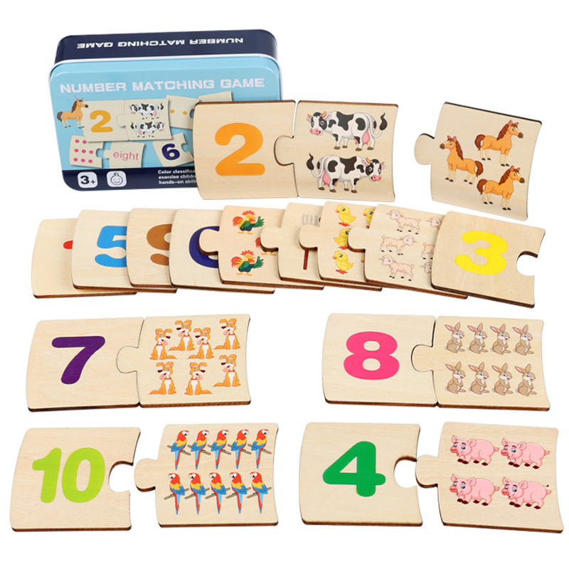 Woodworking Jigsaw - Çocuklar İçin Demir Kutu Numaralı Aydınlatıcı