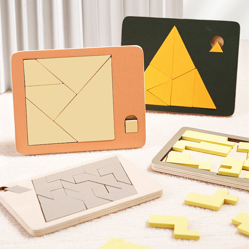 Woodworking Jigsaw - Ahşap Geometrik Bulmacalar Mücadelesi İmkansız Beyin
