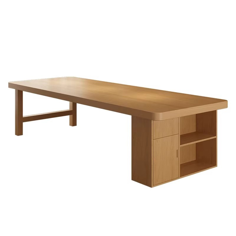 Woodworking Desk Chair - # Ahşap Renkli Konferans Masası Görüşme