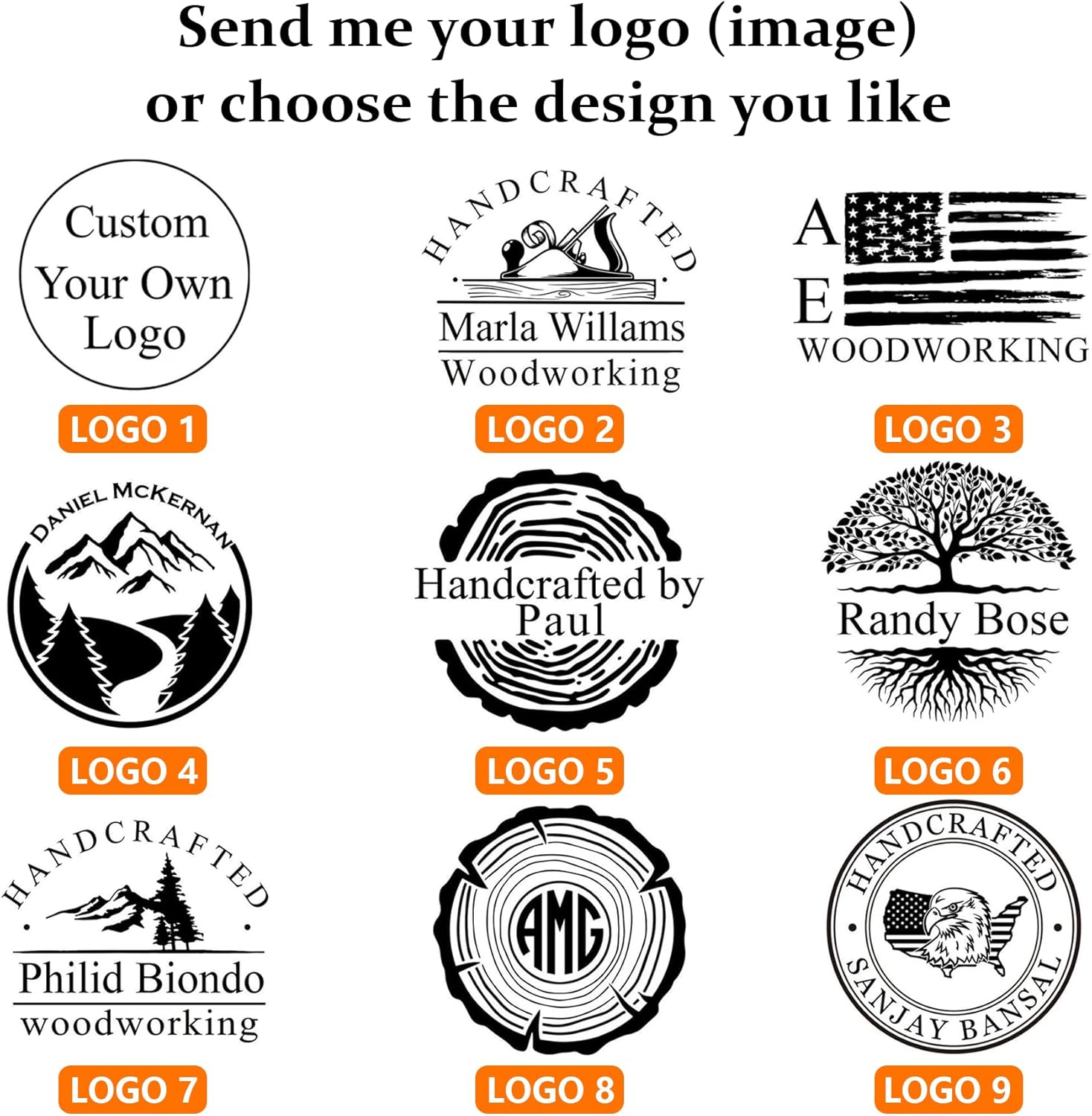 Ahşap için Özel Elektrikli Mar - Woodworking Logo Design incelemesi ve fiyatı
