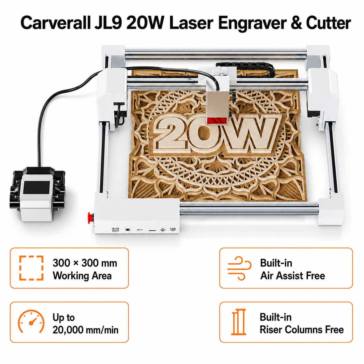 Carverall JL9 20W Lazer Gravür - Woodworking Veneer Cutter incelemesi ve fiyatı