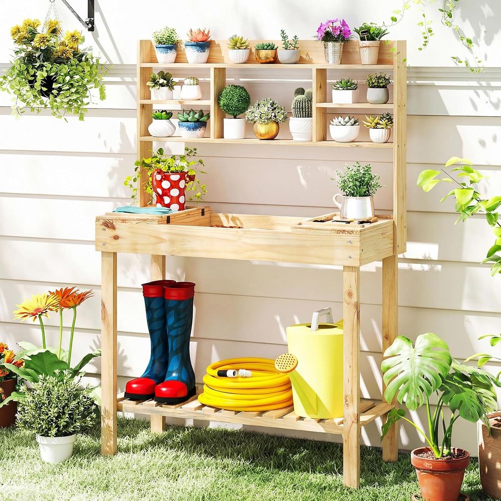 Saksı Dikim Masası, 60” Ahşap  - Workbench Woodworking incelemesi ve fiyatı