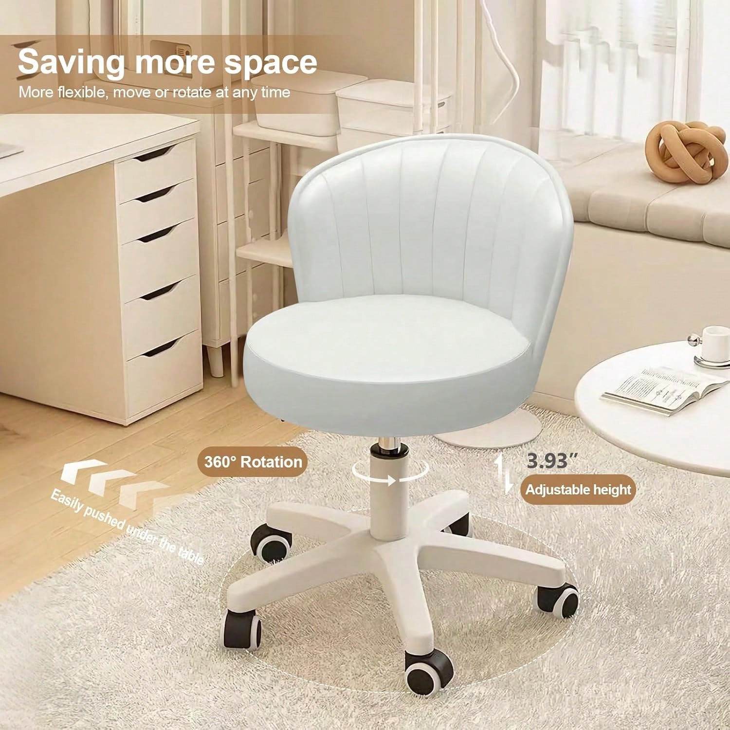Küçük Yuvarlak Tekerlekli Çalı - Woodworking Desk Chair incelemesi ve fiyatı